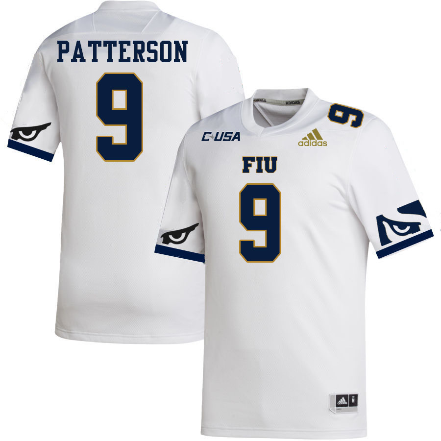 #9 Antonio Patterson FIU Jersey, Florida International University Panthers Football Jersey-White